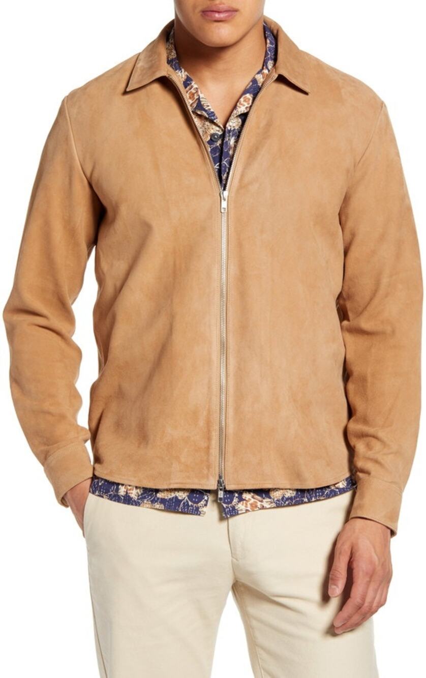 No Nationality Mens Zip Suede Overshirt XXL Camel Brown Jacket NN07 $1395 NWT